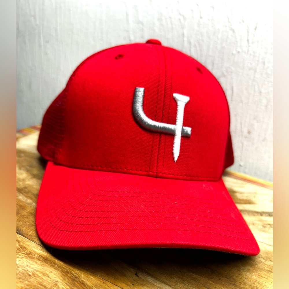 Short Par 4 Golf Hat Cap Mens
Adjustable Red
